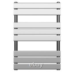 Radiateur sèche-serviettes chromé à panneaux plats, largeur 500 mm, pour salle de bains avec chauffage central
