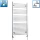 Radiateur Sèche-serviettes Chromé Chauffant 1200 X 650 Mm Pour Chauffage Central, Plat Et Droit