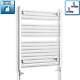 Radiateur Sèche-serviettes Chromé Chauffant 800 X 550 Mm Pour Chauffage Central, Plat Et Droit