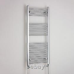 Radiateur sèche-serviettes chromé en échelle de 500 mm de large pour salle de bain design