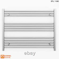 Radiateur sèche-serviettes chromé plat de petite taille de 700 mm de hauteur pour salle de bains