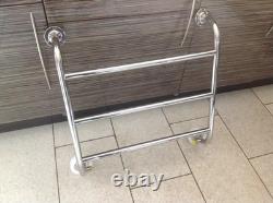 Radiateur sèche-serviettes courbé chauffant Vogue Chrome 670mm L x 670mm H