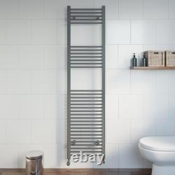 Radiateur sèche-serviettes courbé droit anthracite pour salle de bain