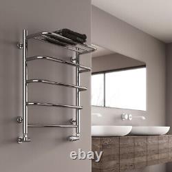 Radiateur sèche-serviettes design Reina Elvo 660mm H x 530mm L en acier inoxydable poli