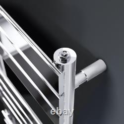 Radiateur sèche-serviettes design à panneau plat chromé pour salle de bains 1200 x 500 mm