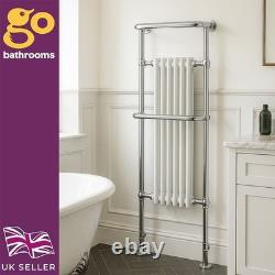 Radiateur sèche-serviettes design colonne chromé haut style victorien pour salle de bain 150 x 59 cm
