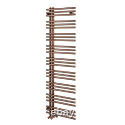 Radiateur sèche-serviettes design finition bronze pour salle de bains, modèle échelle, 1600 x 500 mm