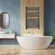 Radiateur Sèche-serviettes Design Noir à échelle Chauffante De 800 Mm De Large Pour Salle De Bain Uk