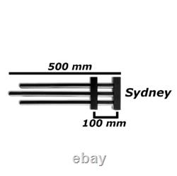 Radiateur sèche-serviettes design noir mat de 500 mm de largeur pour chauffage central