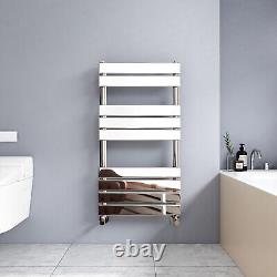 Radiateur sèche-serviettes design pour salle de bain, panneau plat chauffant 95x50cm avec/sans vannes