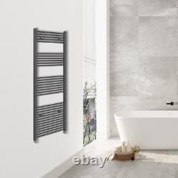 Radiateur sèche-serviettes droit blanc anthracite avec vanne libre incluse