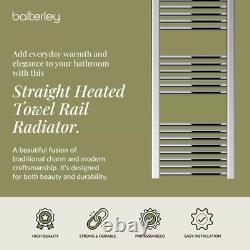 Radiateur sèche-serviettes droit chauffant, 383W, 400 x 1800mm, Chrome