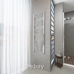 Radiateur sèche-serviettes droit chauffant salle de bain chrome blanc toutes tailles vanne gratuite