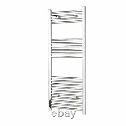 Radiateur sèche-serviettes droit chromé chauffant pour salle de bain, tubes de 22 mm, échelle chauffante