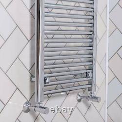Radiateur sèche-serviettes droit contemporain pour salle de bains 1800 x 450 Chrome