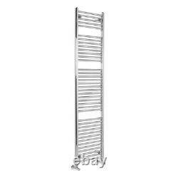 Radiateur sèche-serviettes droit contemporain pour salle de bains 1800 x 450 Chrome