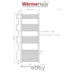 Radiateur sèche-serviettes droit courbé chauffant anthracite échelle pour salle de bain