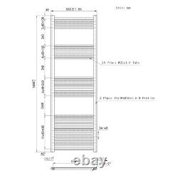 Radiateur sèche-serviettes droit en chrome échelle chauffant moderne pour salle de bain