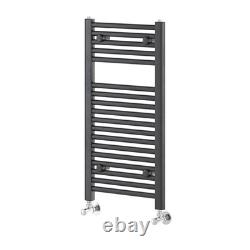 Radiateur sèche-serviettes droit gris gunmetal pour salle de bain 770x400