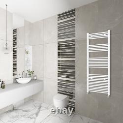 Radiateur sèche-serviettes droit moderne blanc chrome échelle chauffante