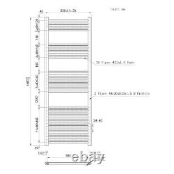 Radiateur sèche-serviettes droit moderne blanc chrome échelle chauffante