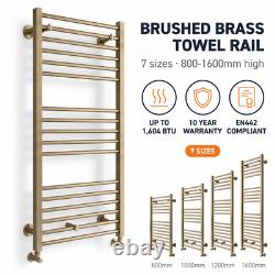 Radiateur sèche-serviettes échelle en laiton brossé, mural pour salle de bain, 7 tailles