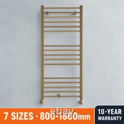 Radiateur sèche-serviettes échelle en laiton brossé, mural pour salle de bain, 7 tailles