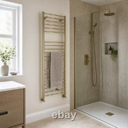 Radiateur sèche-serviettes échelle en laiton brossé, mural pour salle de bain, 7 tailles