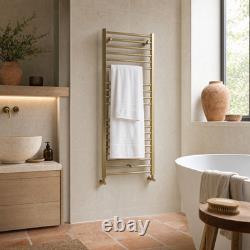 Radiateur sèche-serviettes échelle en laiton brossé, mural pour salle de bain, 7 tailles