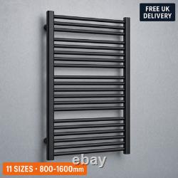 Radiateur sèche-serviettes échelle noir mat mural pour salle de bain 11 tailles