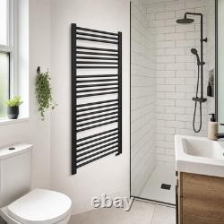 Radiateur sèche-serviettes échelle noir mat mural pour salle de bain 11 tailles