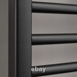 Radiateur sèche-serviettes échelle noir mat mural pour salle de bain 11 tailles