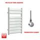 Radiateur Sèche-serviettes électrique Designer Chrome 800 X 500 Mm Pré-rempli