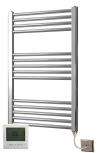 Radiateur Sèche-serviettes électrique Manissa Chrome Avec Minuterie/thermostat De Pièce