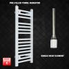 Radiateur S&egrave;che-serviettes &eacute;lectrique Blanc 400x800 Mm &agrave; Panneau Plat Pour Salle De Bain