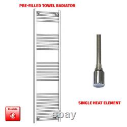 Radiateur sèche-serviettes électrique chromé chauffant de 400 mm de large, design pour salle de bain, chauffe-serviettes