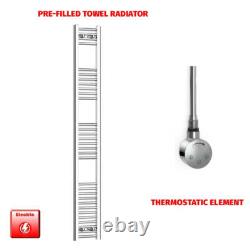 Radiateur sèche-serviettes électrique chrome de 200 mm de large, chauffe-serviettes design pour salle de bain Radiateur sèche-serviettes électrique chrome de 200 mm de large, chauffe-serviettes design pour salle de bain