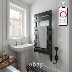 Radiateur sèche-serviettes électrique en fibre de carbone avec thermostat, minuterie, économie d’énergie, 300 W