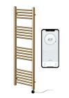 Radiateur S&egrave;che-serviettes &eacute;lectrique Intelligent Wifi En Laiton Bross&eacute;, Droit, Chauffant, York