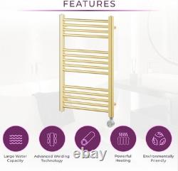 Radiateur sèche-serviettes électrique intelligent doré 770 x 500 mm 300 W pour salle de bains