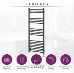 Radiateur sèche-serviettes électrique intelligent noir mat 1200 x 500 mm 300 W