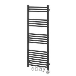 Radiateur sèche-serviettes électrique intelligent noir mat 1200 x 500 mm 300 W