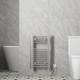 Radiateur S&egrave;che-serviettes &eacute;lectrique Moderne Plat Pour Salle De Bains 700 X 400 Mm Chrom&eacute; Ndt