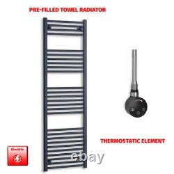Radiateur sèche-serviettes électrique noir 1600 x 600 mm pré-rempli WIFI pour salle de bain