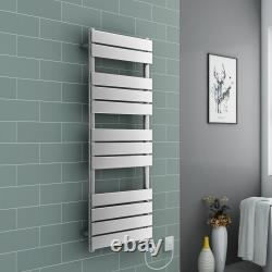Radiateur sèche-serviettes électrique plat chromé de salle de bain design