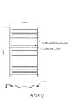 Radiateur sèche-serviettes électrique prérempli pour salle de bains, au design élégant en échelle incurvée
