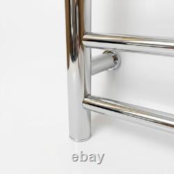 Radiateur sèche-serviettes électrique sec chromé avec étagère de salle de bain, design économique