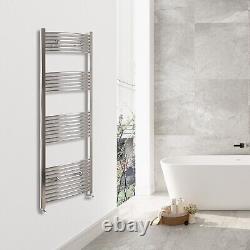 Radiateur sèche-serviettes en chrome moderne courbé chauffant échelle salle de bain plus chaud rads