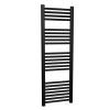 Radiateur S&egrave;che-serviettes En &eacute;chelle Droite &eacute;l&eacute;gant, Noir Satin&eacute;, Chauffant (4 Tailles)