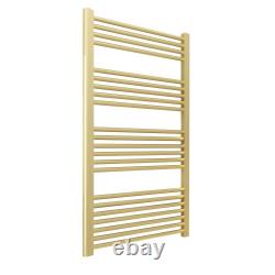 Radiateur sèche-serviettes en laiton brossé, élégant pour salle de bain, échelles chauffantes (7 tailles)